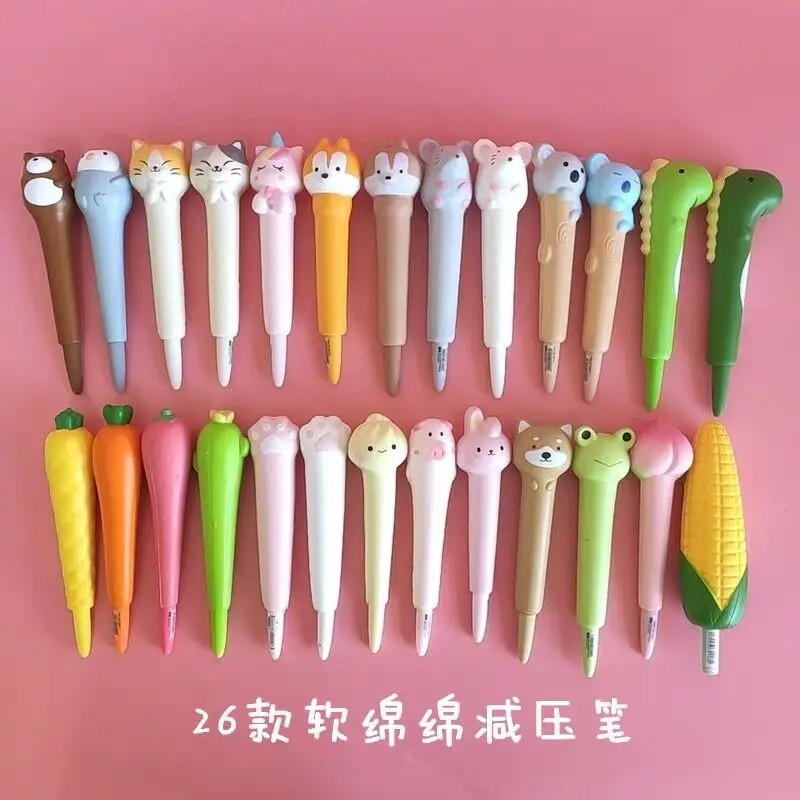 Creative soft cute cat decompression breathable gel pen student pinch pen decompression pen student supplies 0.5mm