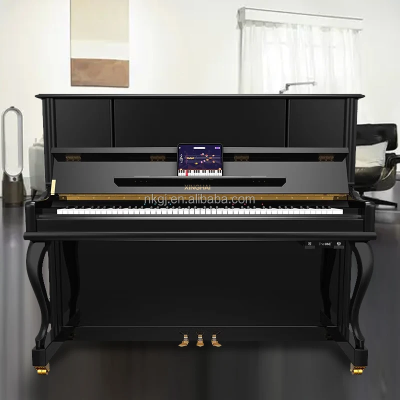 XU600 Classic Simple Popular Black Baking Varnish Mechanical Acoustic Real Upright Piano 88 Keys for Professional
