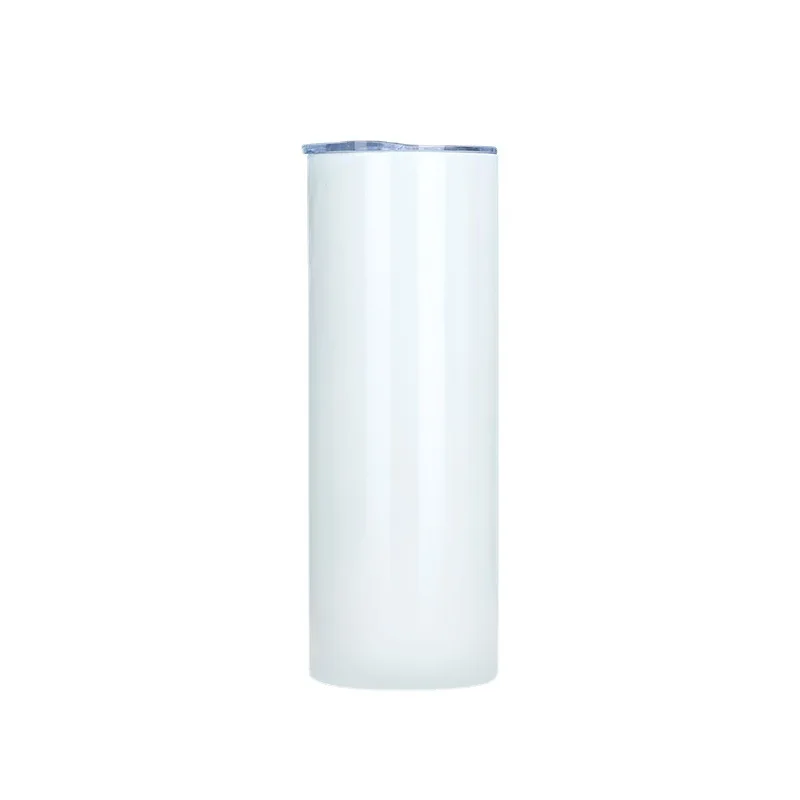 Customized 20oz automotive straight tube suction tube heat sublimation heat transfer printing stainless steel insulated cup