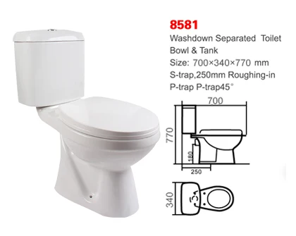 Сантехника для ванной комнаты Керамическая умывальник из двух частей туалета
