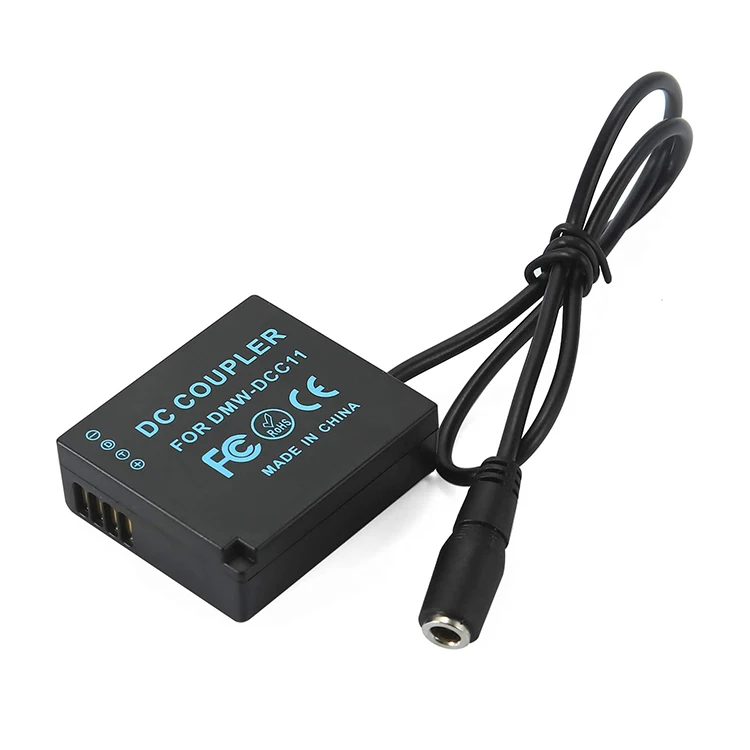 DMW-DCC11 DC Coupler Dummy Battery AC Power Supply Adapter for Panasonic Lumix DMC-GX80 GX85 GF6 GX7 DC-G100 GX9 LX100K ZS60