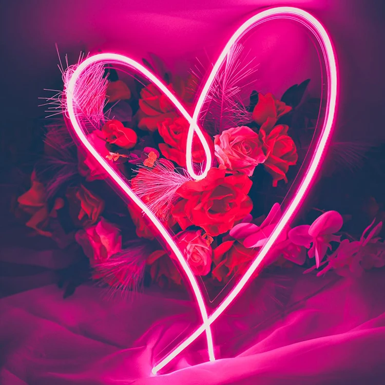 Ready to ship romantic name custom led neon light sign flex neon letter for wedding decoration