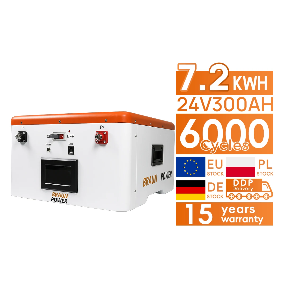 24V 25.6V 300Ah Lithium LiFePO4 Battery Pack 7kWh Lifepo4 24V 7kWh LiFePO4 battery pack Lithium Battery For Solar Energy Storge