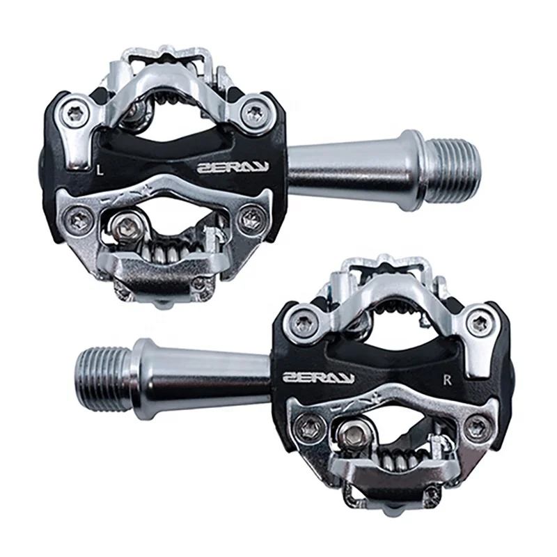
ZERAY MTB Bicycle Pedals with Clips Compatible SPD Double-sided Mountain Bike Accessories 