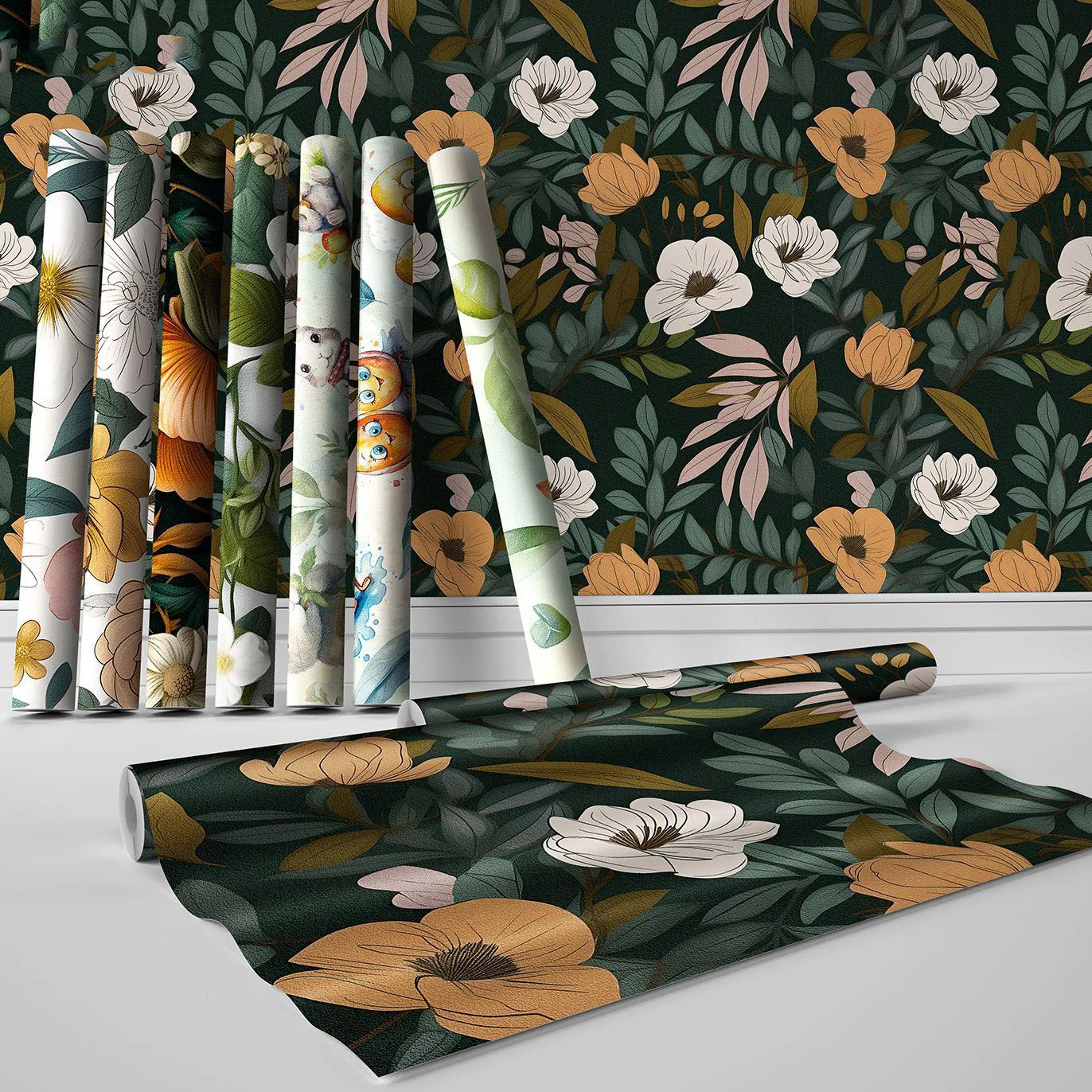 High Quality Floral Self Adhesive Wallpaper Vinyl Peel And Stick Marble Wall Sticker For Living Room Home Improvement