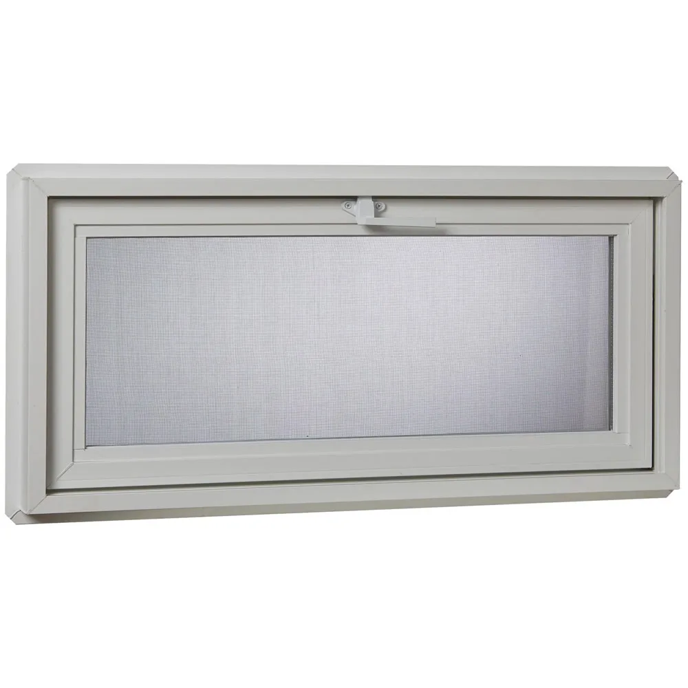 Custom design double glass upvc hopper window price per square meter