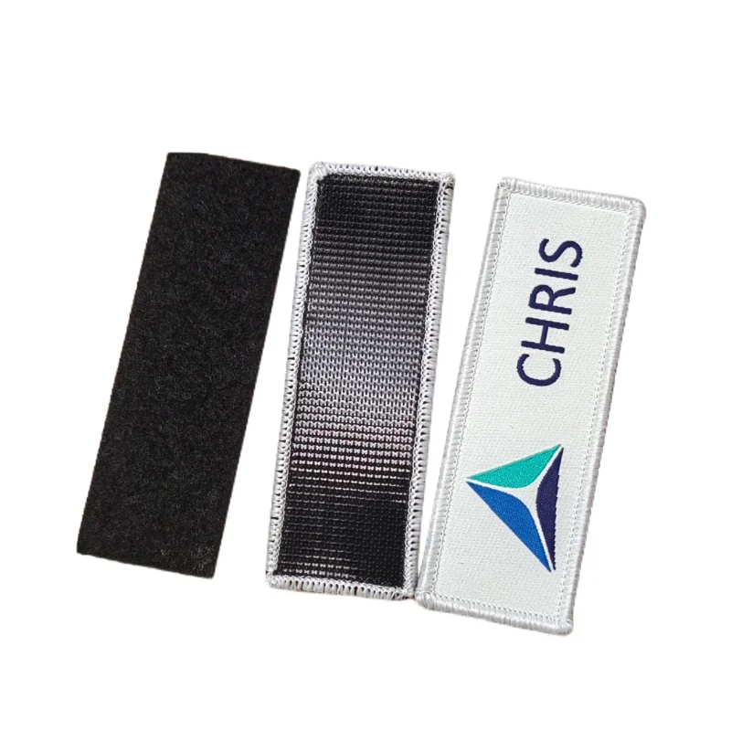 Custom Shaped Woven Beaded Applique iron on Embroidered Patches Custom Velcroes Patches for Backpack & Garment Labels