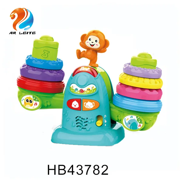 Новые товары, Детская разноцветная Радужная веса, балансировка веса, многослойная башня, игрушка, круг с подсветкой, музыка, Игрушки для раннего развития