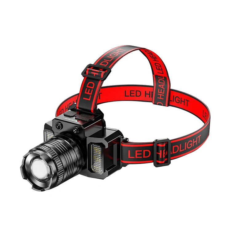 JUJINGYANG LED Spotlight Rotary Zoom USB Charging Simple Headlight