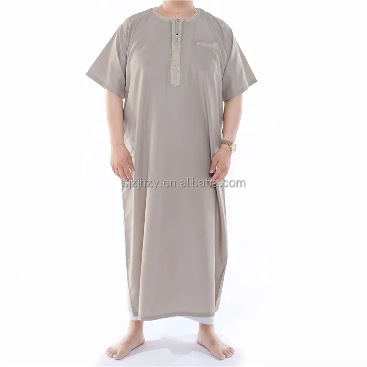 Wholesale Islamic Clothing Men Thobe Arab Dubai Thawb Muslim Dress Abaya Kaftan dress Jubba Jubah