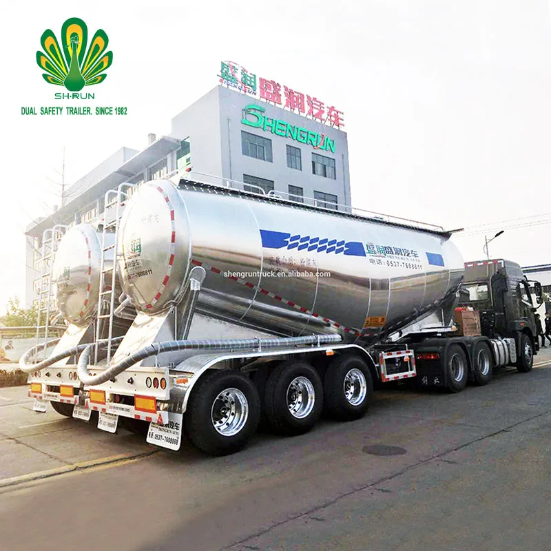  38 Cbm Aluminum Alloy Bulk Cement Tanker Semi Trailer For