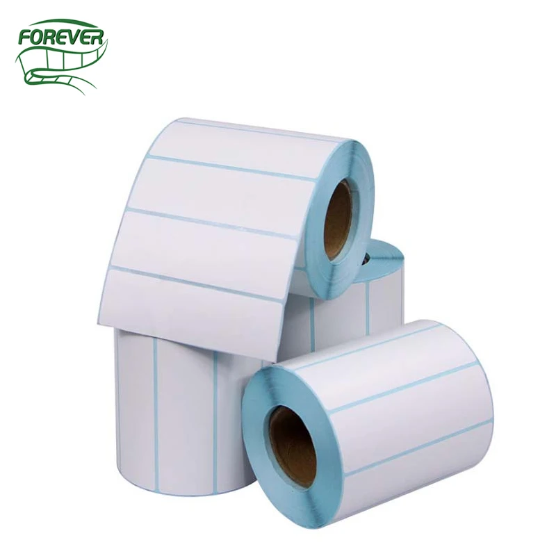 High Quality Waterproof Blank Adhesive Sticker Label 30mm*20mm*500 pcs Direct Thermal Barcode Label Rolls
