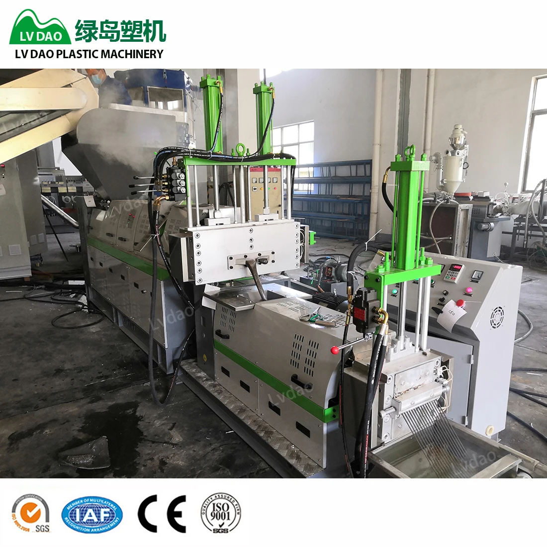 Lvdao Wet Material PP PE Film Pelletizing Machine Plastic Recycling Machine/Plastic Granulating Line
