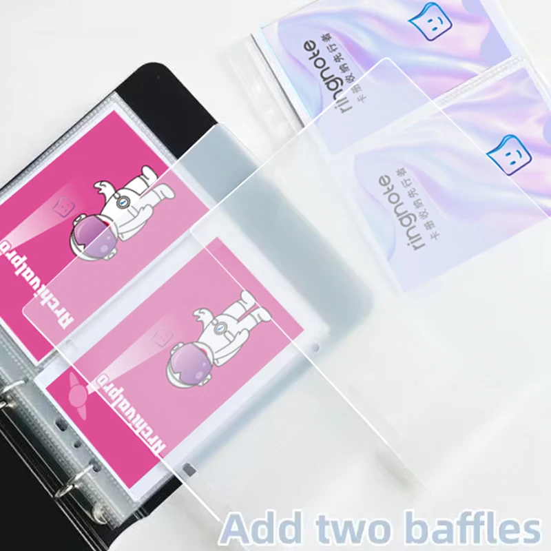 Customizable album qatar 2023 with 3 Ring binding PP Transparent 2 pockets Collection photo album book