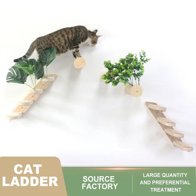 Wholesale Climbing Step Stairs Wall Mounted Cat Wall Furniture Four Steps Stair Cat Bed Cat Furniture