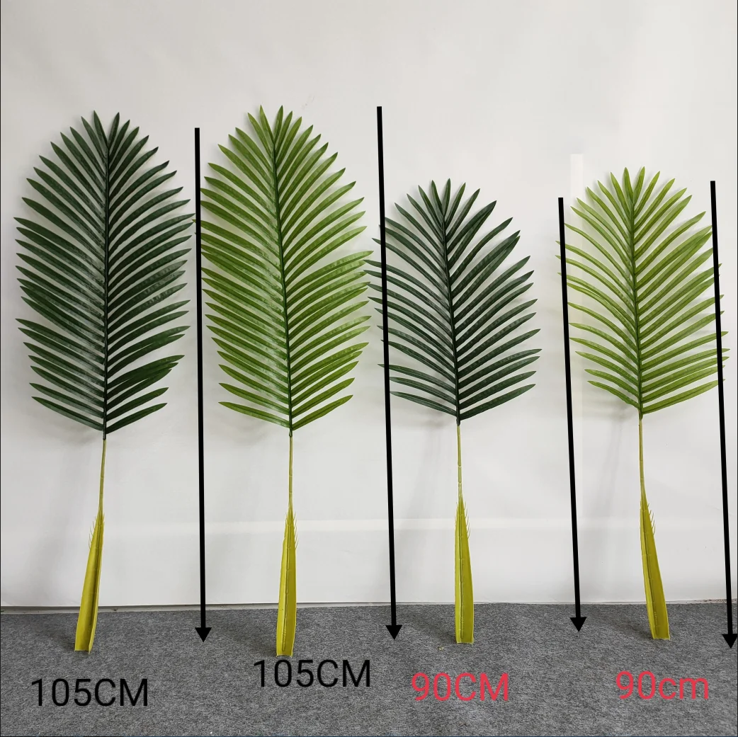 Artificial Tree Branches and Leaves Uv Proof Fakes Dried Artificial Tropical Date Palm Tree Leaves