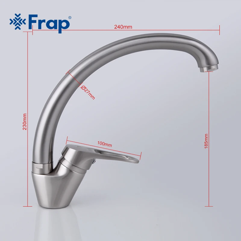 Hot Style Single Handle Brass Kitchen Mixer Faucet Hot Cold Water Single Hole Faucets