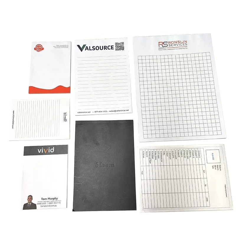 Custom Logo A6 Printed Daily Weekly Memo Pad Planner To Do List Notepads for office