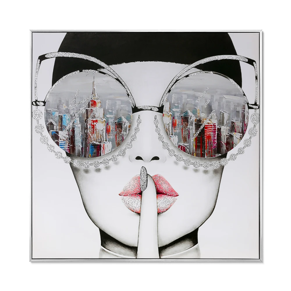 
Fashion wood float square stretched canvas art frame 