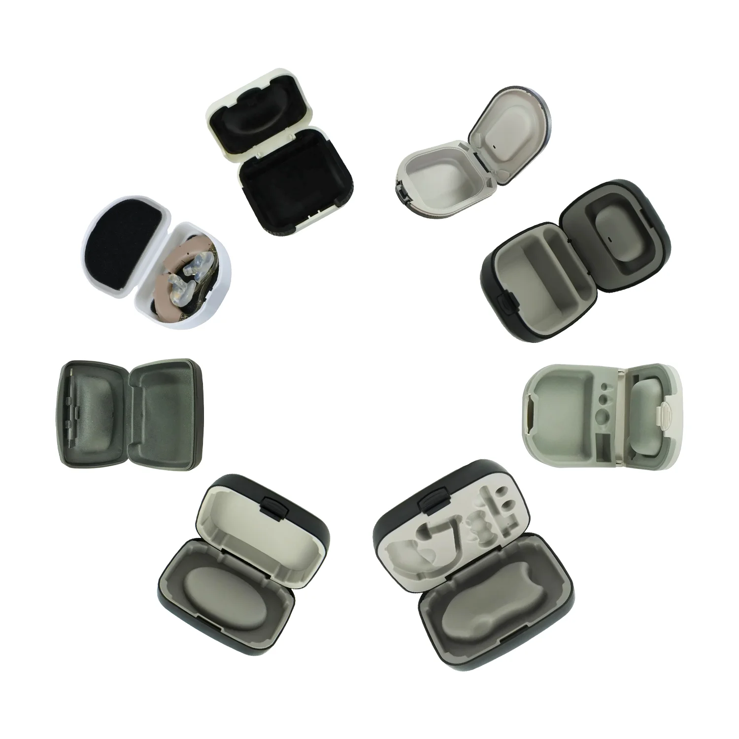 SVR Factory wholesale hearing aid travel portable case,widex sound hearing amplifier shockproof protective plastic small box