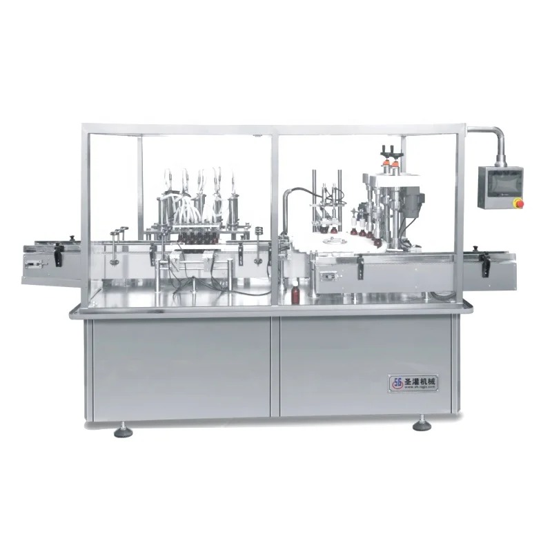 High Capacity Oral Syrup Liquid Filling Capping Machine  Pharmaceutical 200ml PET Bottle Filling Capping Machine Line