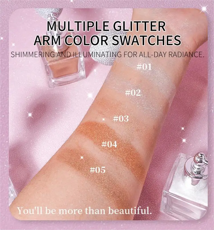 Private Label Face & Body Highlight Sparking Skin and Dazzling Makeup Waterproof Natural Liquid Highlighter OEM Cosmetics