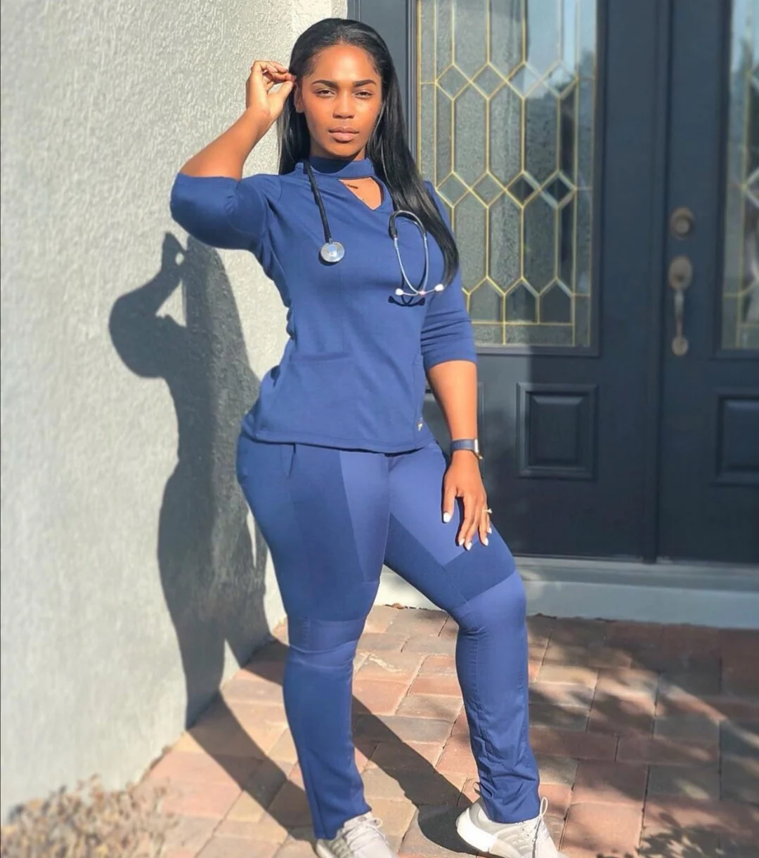 Медицинская Униформа скрабы для женщин и мужчин, медицинские скрабы, топ и брюки, женские наборы скрабы с шестью карманами