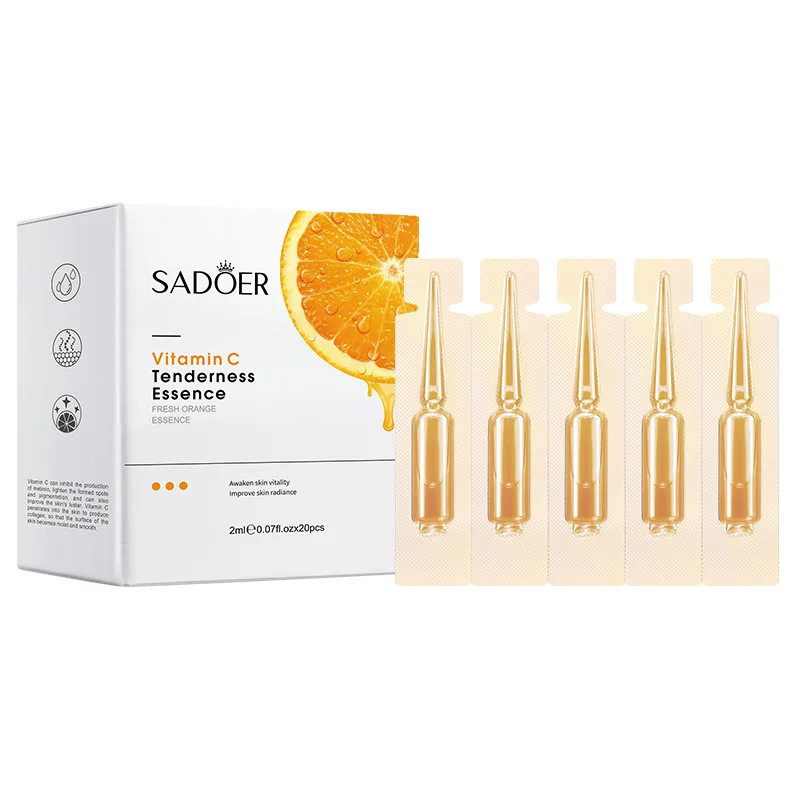 SADOER OEM Low Price Vitamin C Serum Skin Care Soft Essence Hydrating Moisturizing Niacinamide Essence Liquid Face Female