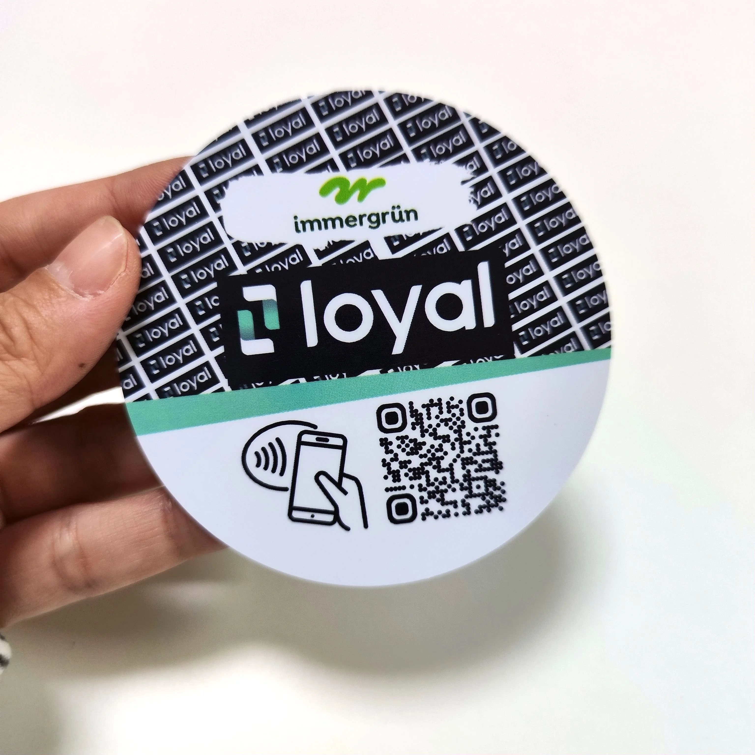 Customized Instgram Reviews Tag NFC Tag PVC Card With Chip NTAG215 For Restaurant Store