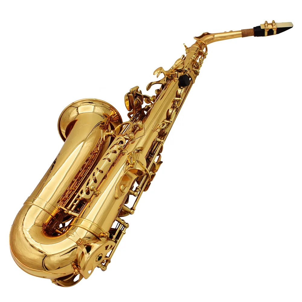 
Gold Lacquer Brass Alto Instrument Accessories Professional Eb China Sax Saxophone Alto 