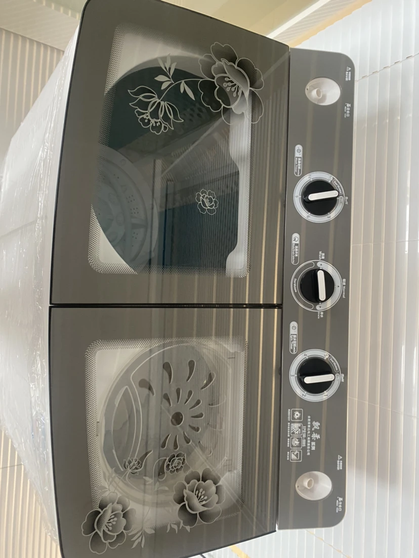 New 15kg Twin Tub Semi-Automatic Washing Machine Electric Clothes Cleaning & Drying Double steel barrel Household Use