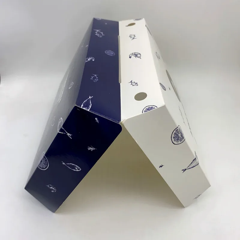 Donut packaging box baked cake sandwich hamburger bread pastry dessert single double grid disposable packaging box for donut