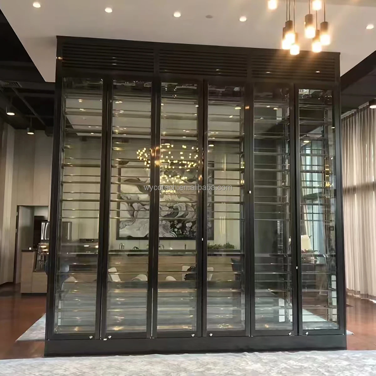 Современный современный пещерный винный погреб дисплей холодильник из нержавеющей стали кулер для вина дизайн погреба и напитков