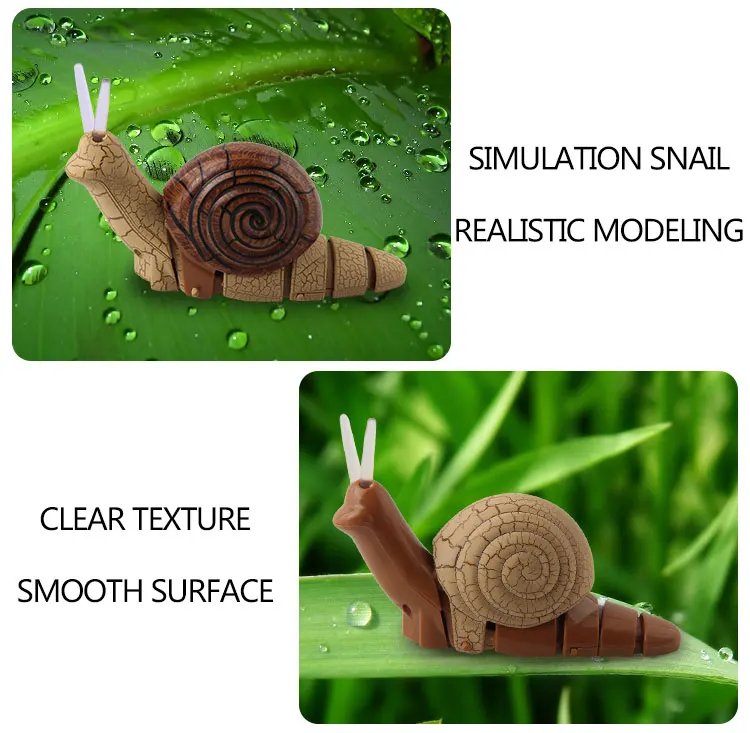 Light Remote Control Snail Model Toy Simulated Animal RC Toy Set Educational Toy