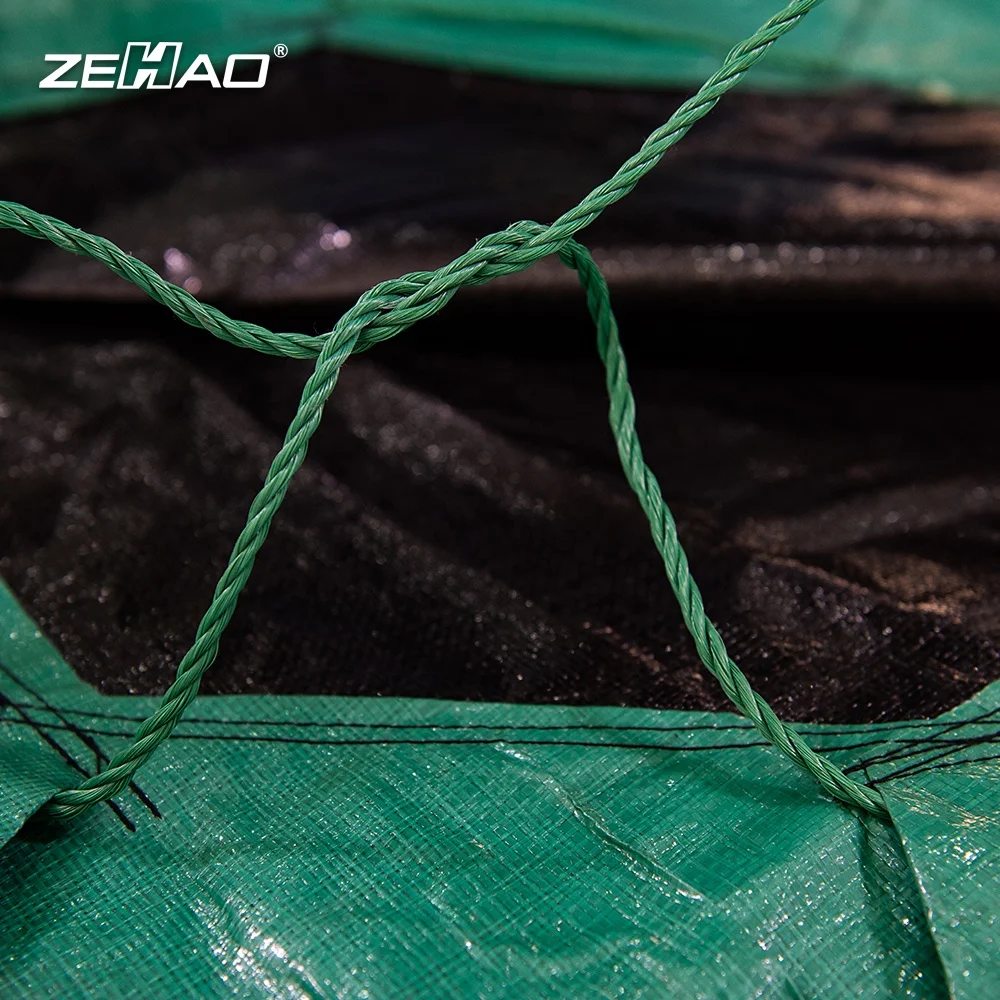 Factory Garden Lawn Yard Waste Tarpaulin Container Fall Leaves Bag Garden Yard Leaf Waste Tarp Poly Yard Tarp