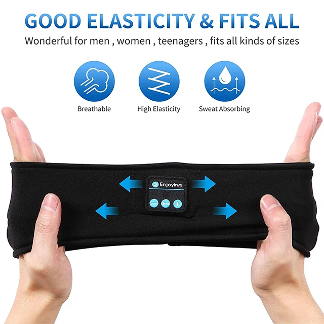 BT5.0 Headphones Headband Wireless Built-in Ultra-thin HD Stereo Headset for Sports Portable Earphone Sleep Headphones Eye Mask