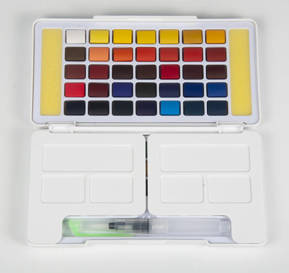 wholesale 62 watercolor paint pan  palette set solid watercolor travel  cake set