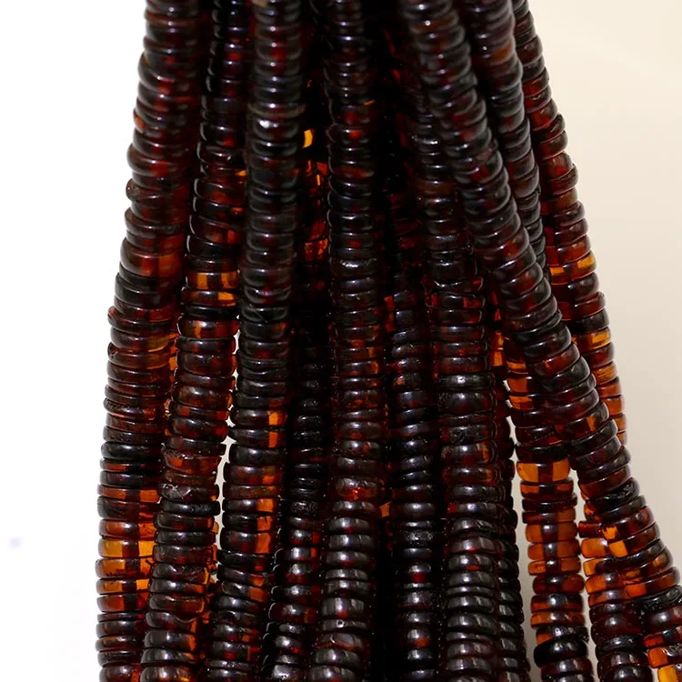 Hot sale round brilliant cut natural amber  beads  stone amber necklace for diy jewelry making