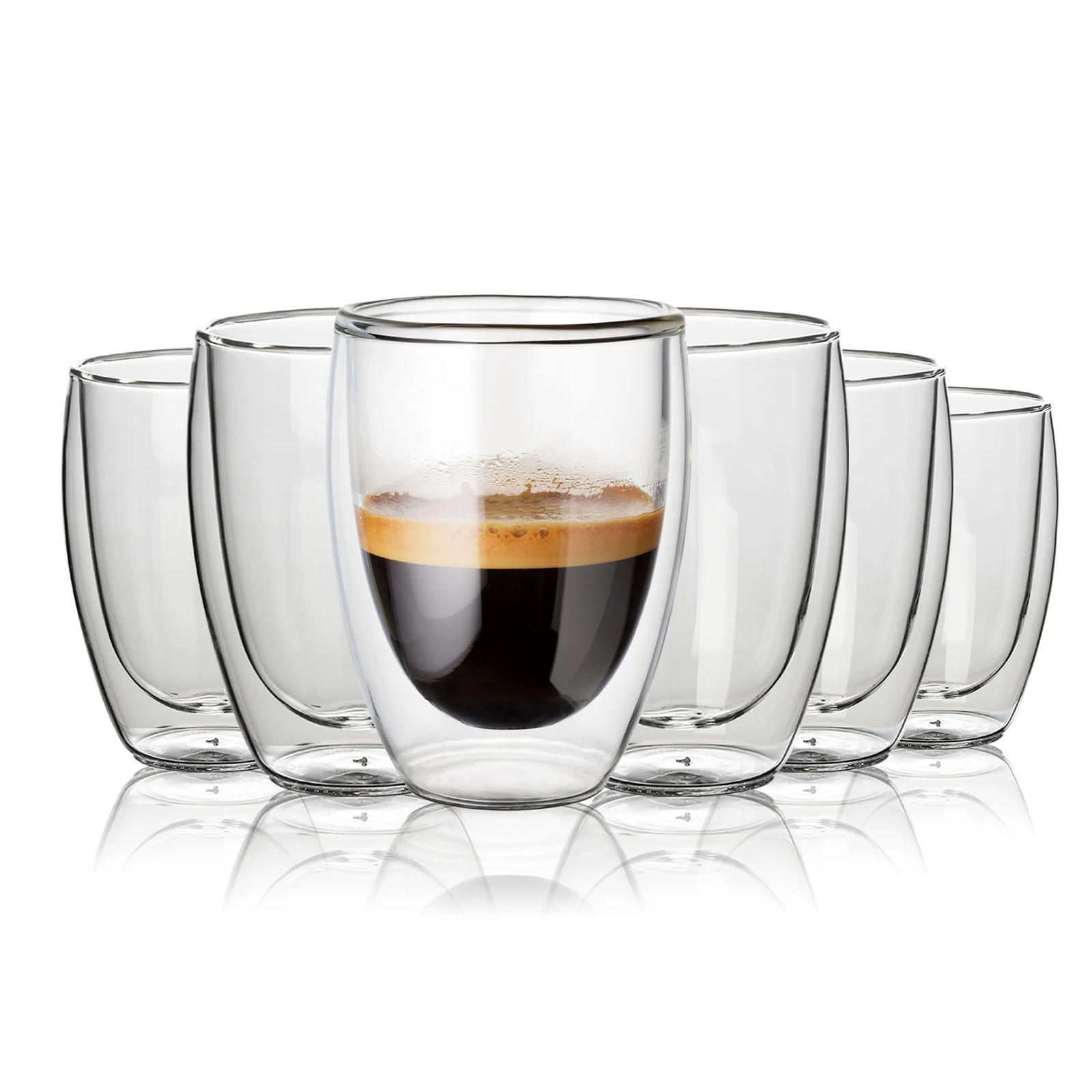 Manufacture Coffee Cup Glass High Borosilicate Durable Coffee Cup Juice Cup Double Wall Glass Mug