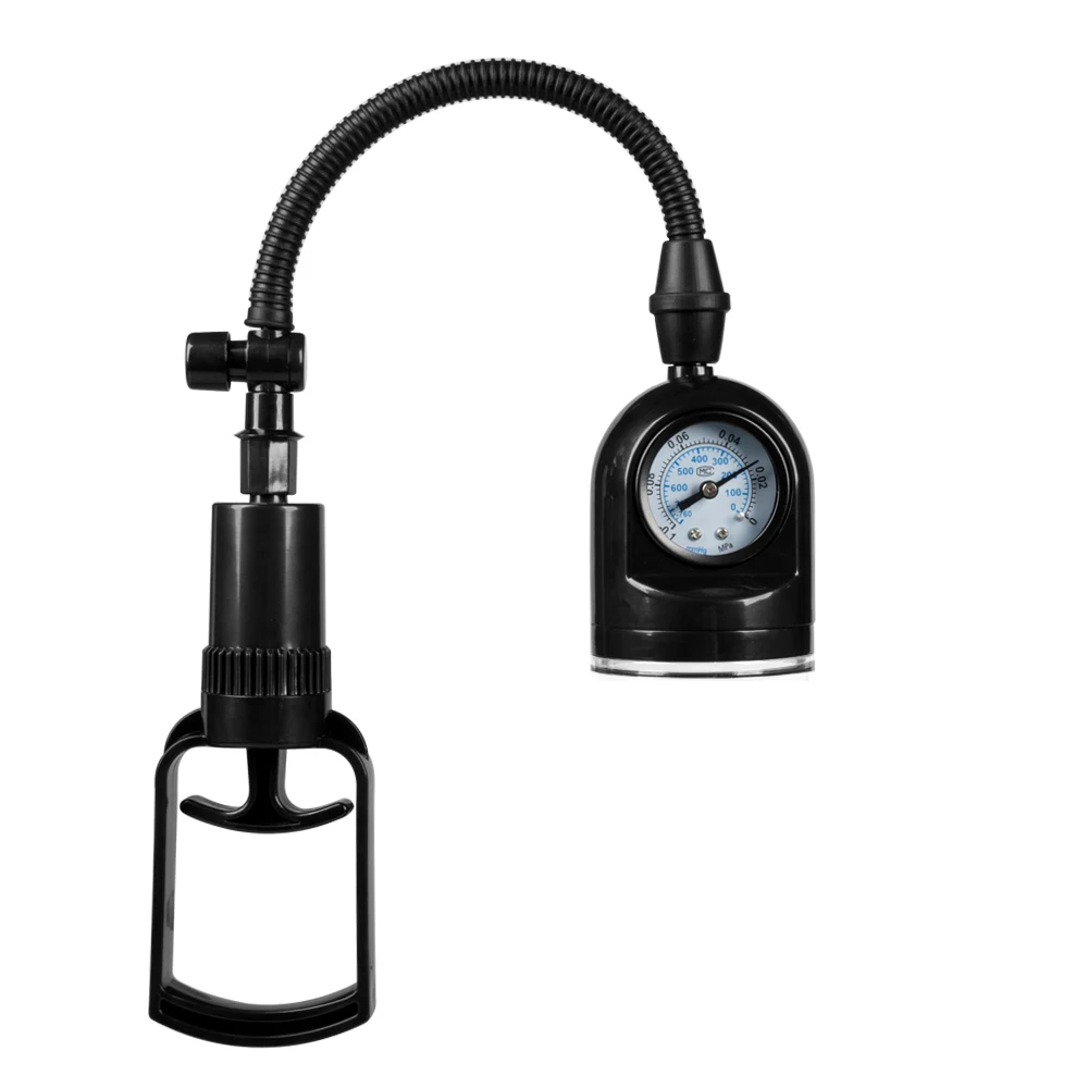 CANWIN Penis Air Gauge Vacuum Male Enlargement Pump with 3 Silicone Rubber Ring for Man Sex