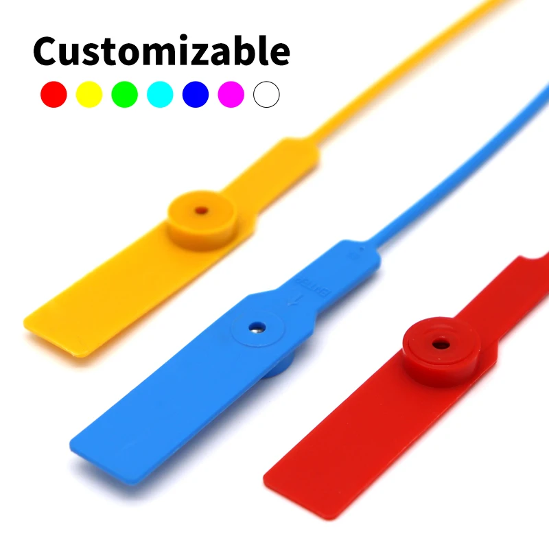 OY-PS102 Disposable Safety Plastic Security Seal Customized Printing Logo Security Plastic Seals Numbered Tamper