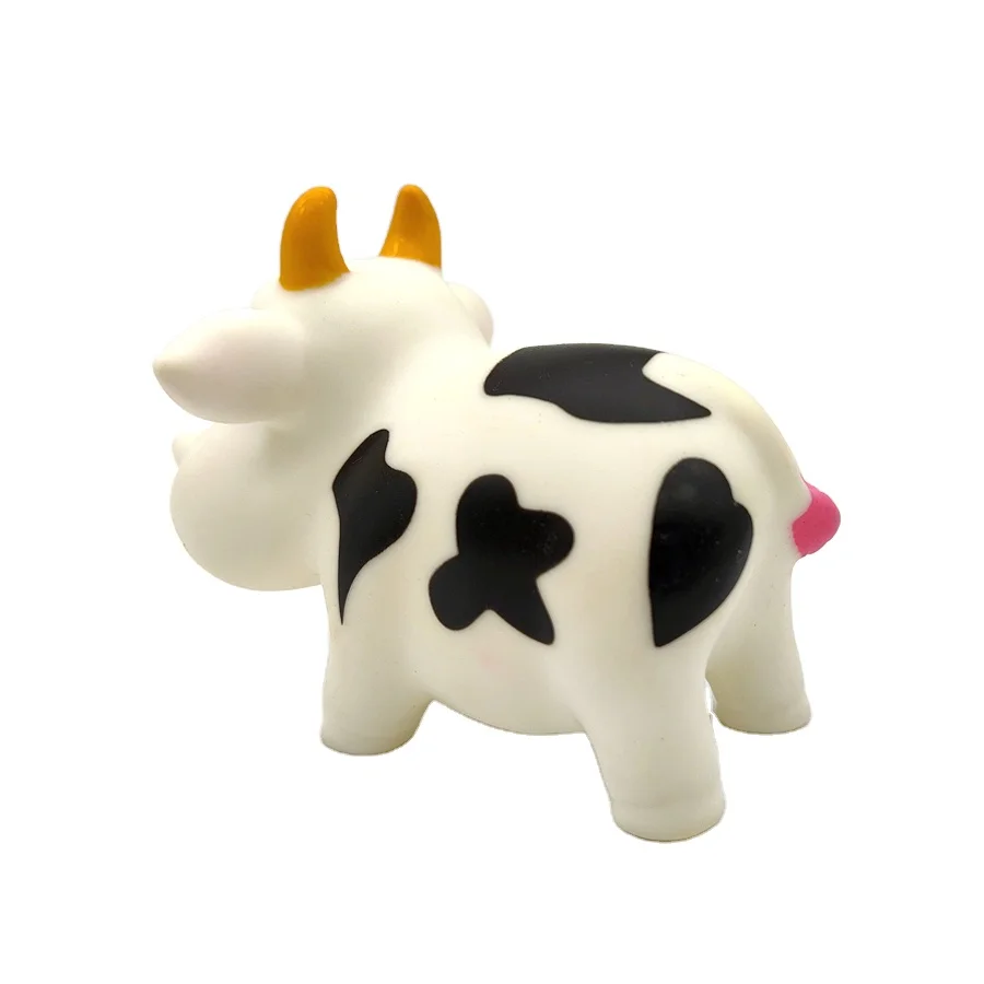 Factory Direct Wholesale Rubber Water Toy Cow Sheep Pig Dog Animal Bath Toys Sets For Toddlers Customized Floating Toy Bath