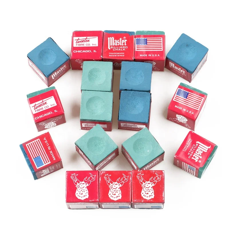 2022 High Quality 12/144 cubes billiards pool/snooker cue chalks for sale