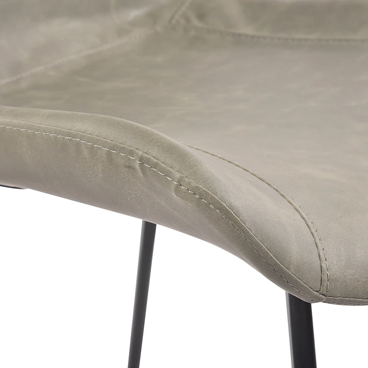 Cheap Price Designer Grey Cafe Dining Room Chair,Modern Restaurant Dining Chair With Metal Legs