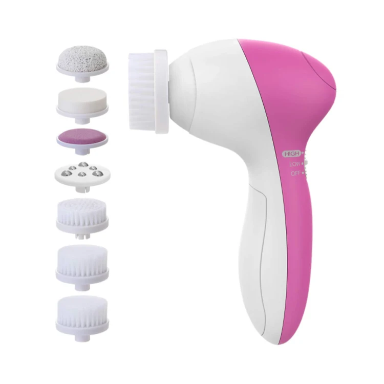 
7 in 1multi-function Electric Cleanser Facial Cleansing Skin Care Silicone Brush Weight Loss Ce Pigment Removal Skin Tightening 