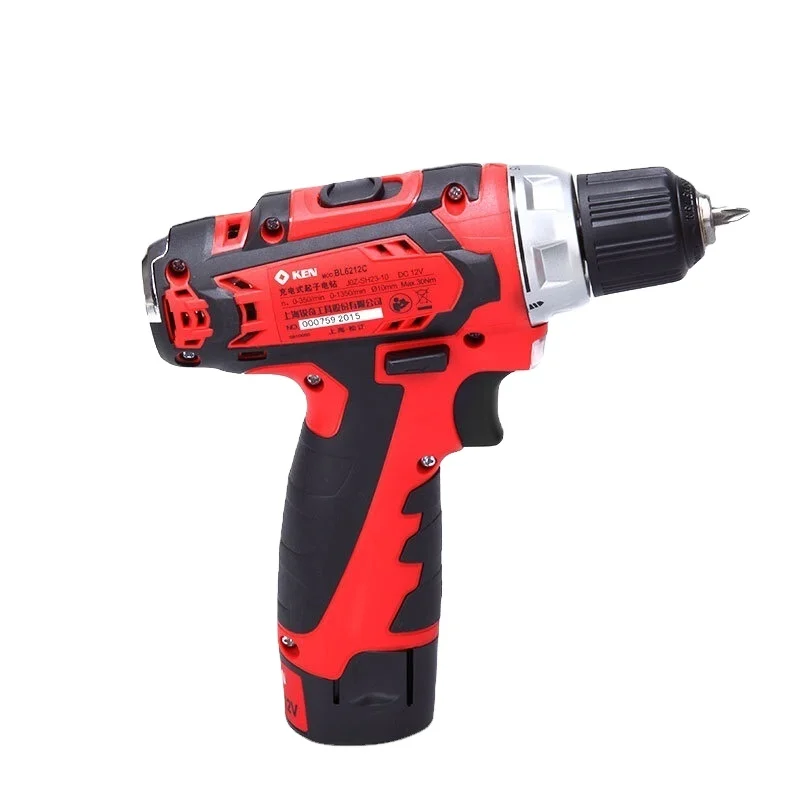 
KEN 12V 10mm Lithium Drill Dual - Electric Dual - Speed Multi-function Screwdriver Home Charging Hand Cordless Drill BL6012C 