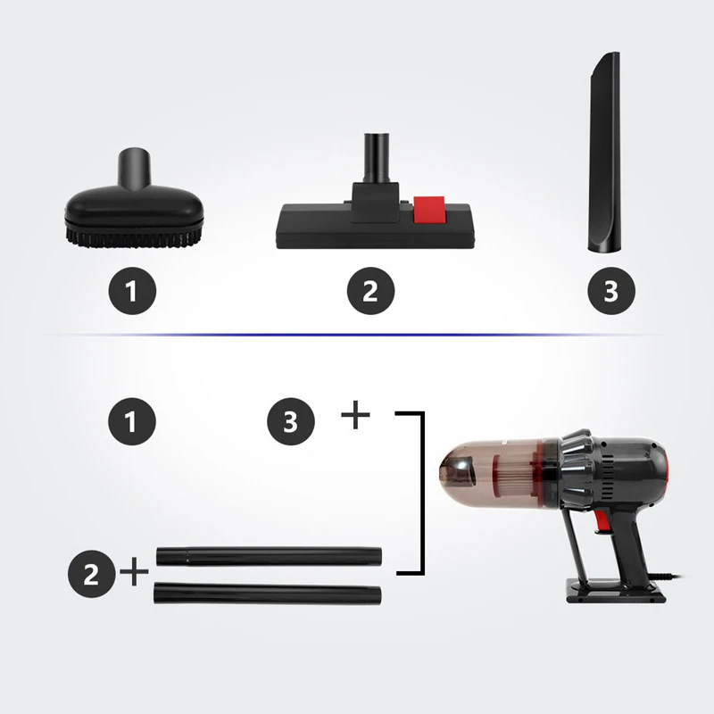 New Design Electric Brush Motor Dry Vacuum Cleaner Handheld Vacuum Dryer Hepa Use Cleaning Appliances Household Wired Home Use