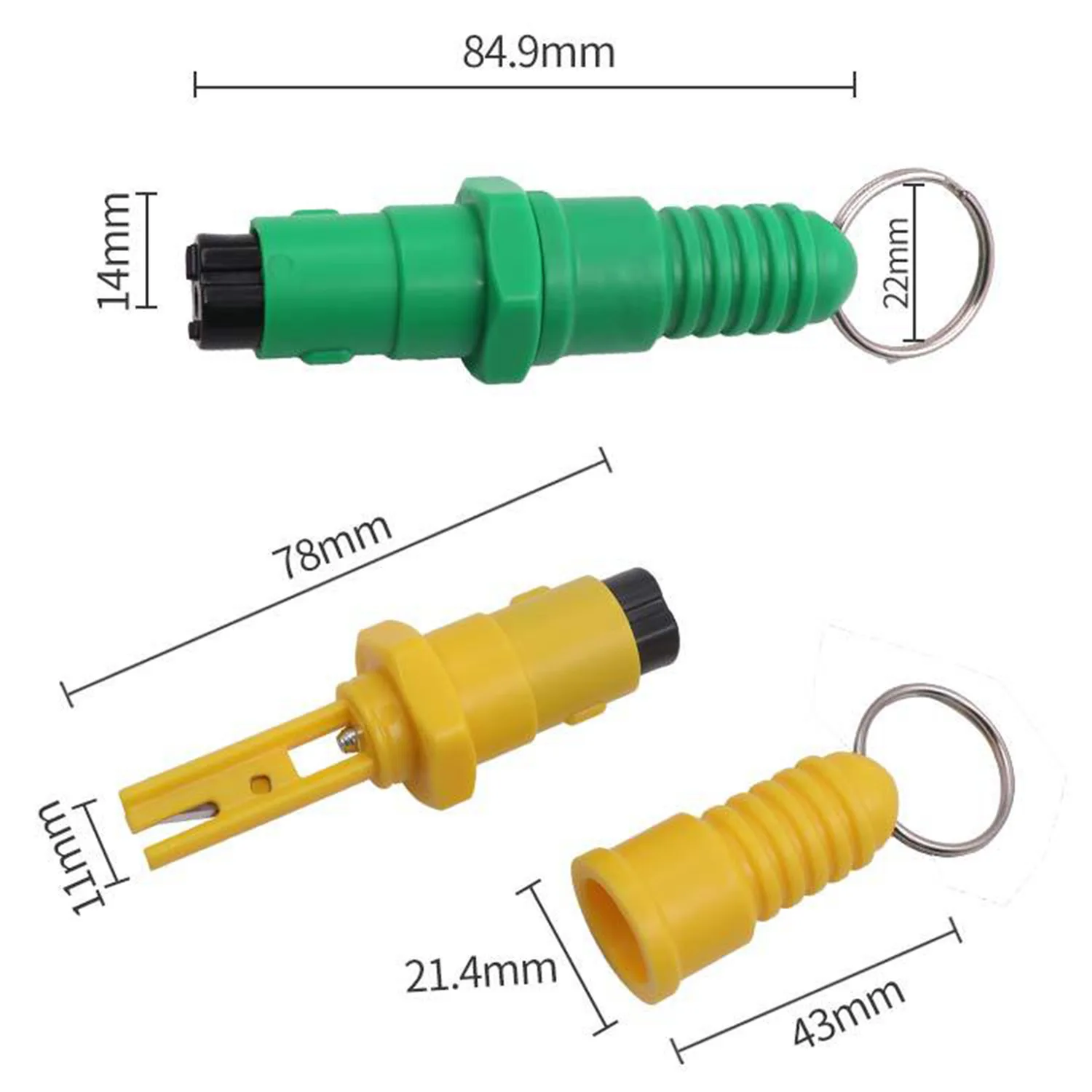 Multi Function Escape Tool Safety Hammer Self Defense Glass Seatbelt Cutter Emergency Tools Car Keychain Window Breaker