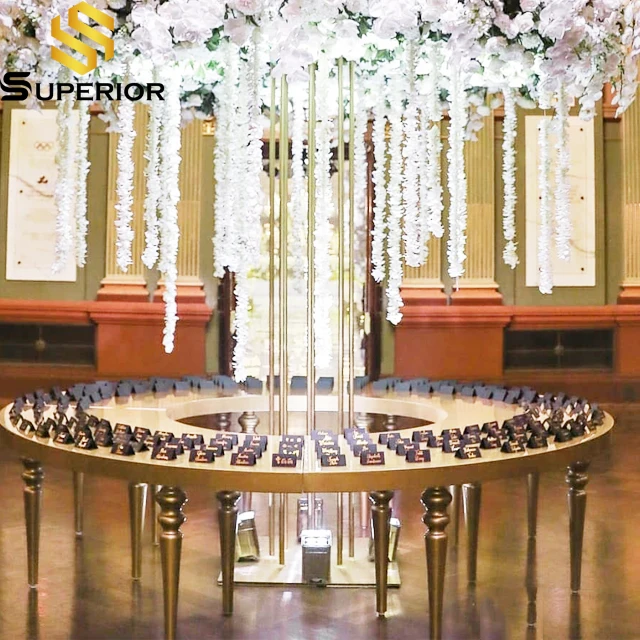 Праздничная мебель для свадьбы, S-образный стол из МДФ и древесины, обеденные наборы