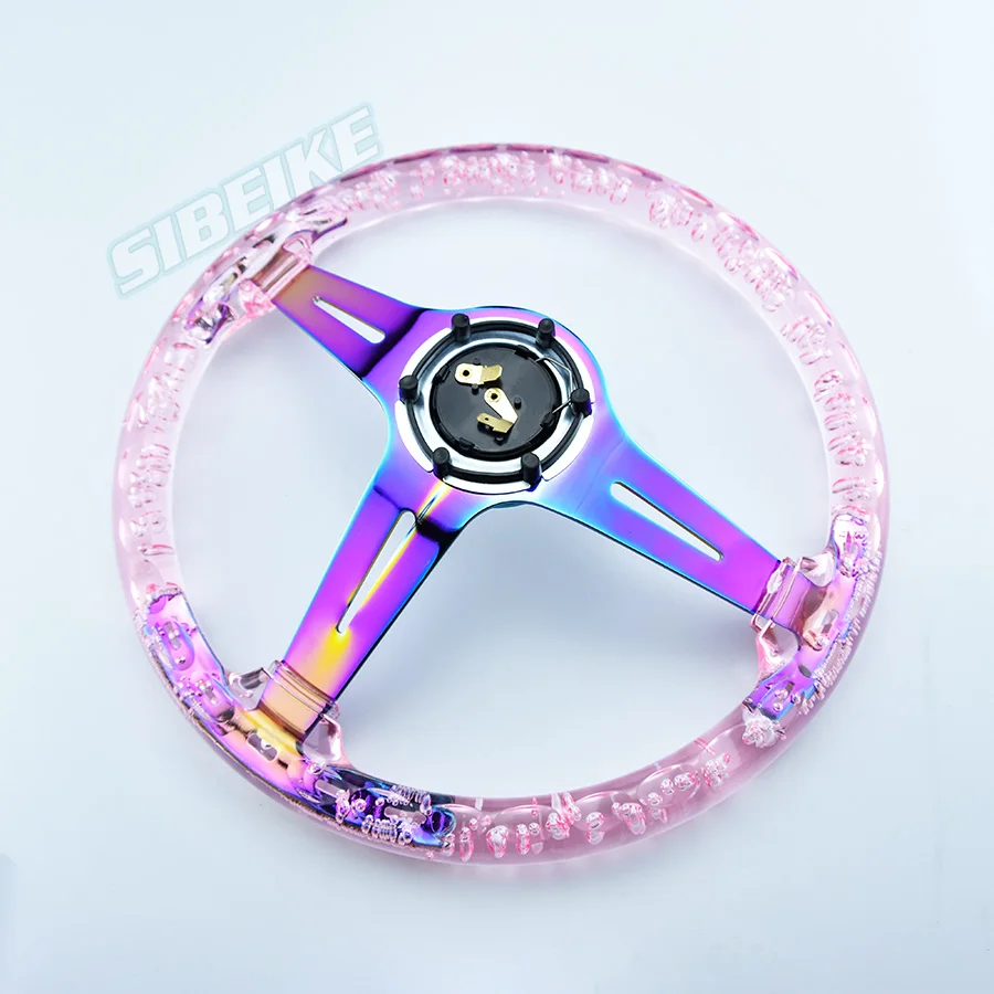 JDM Car Accessories ABS Steering Wheel Pink Steering Wheel Bubble Steering wheel